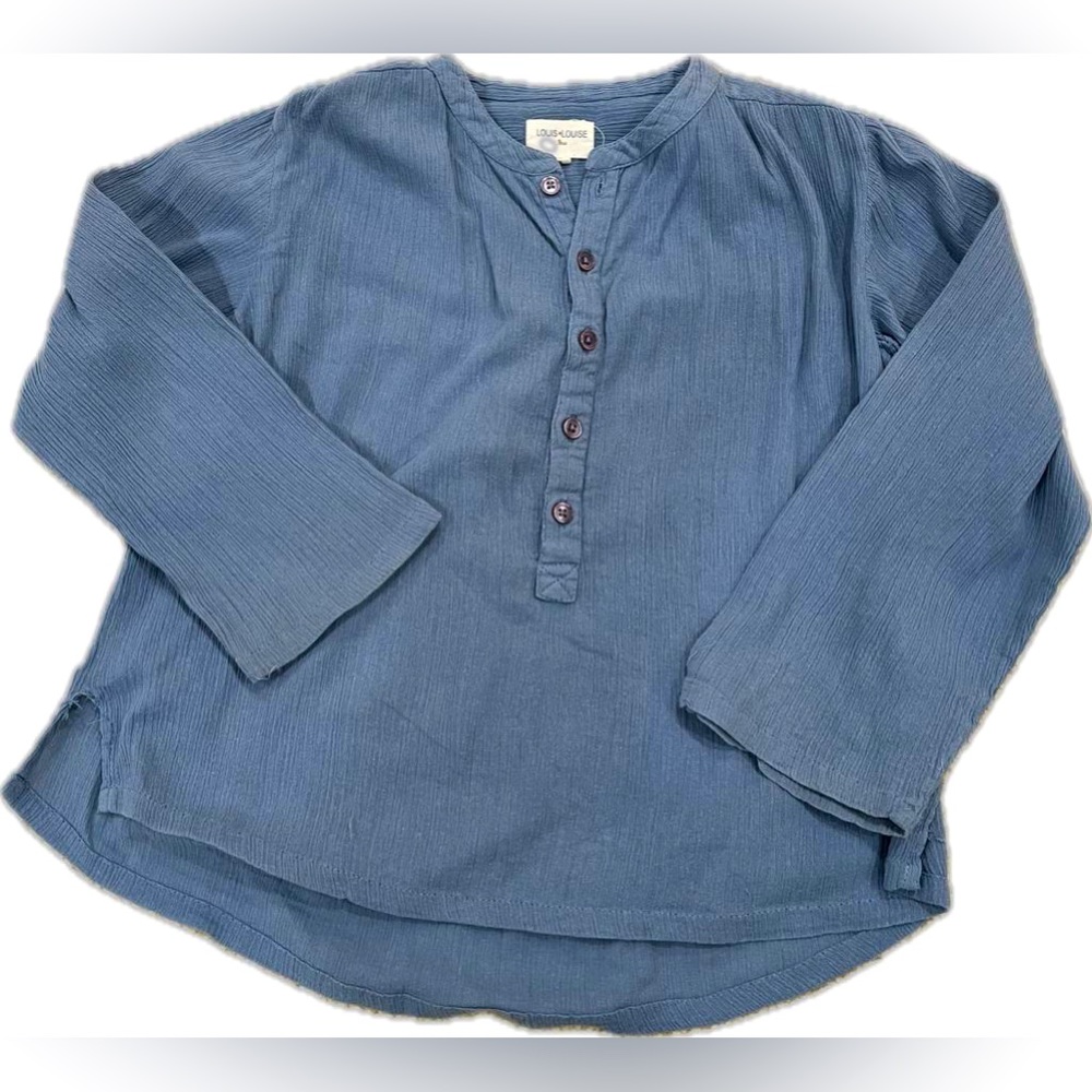 Louis Louise Boys Blue Crepe Shirt